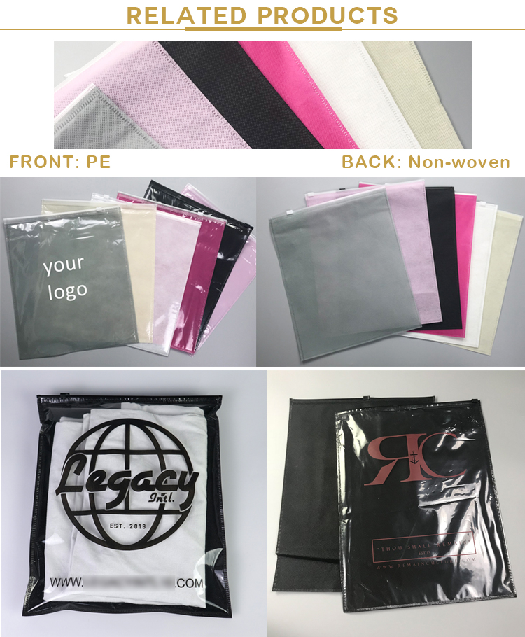 custom logo PVC slider zip lock packing bag zipper bag