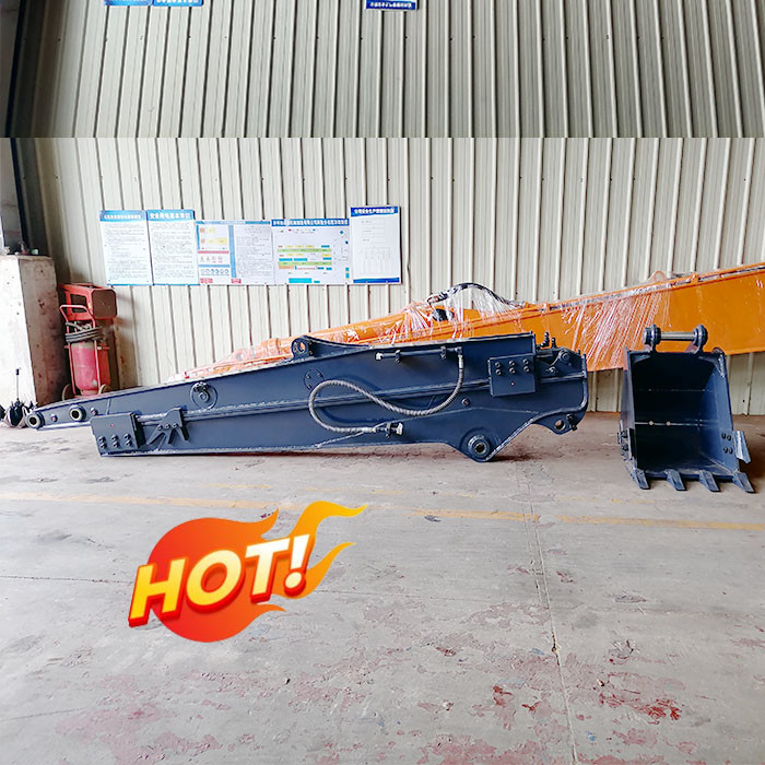 Enhanced Excavator Telescopic Arm with Standard Bucket for Digging Soil