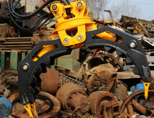 Q355B Heavy Duty Excavator Rotating Grapple For PC CAT EX TB