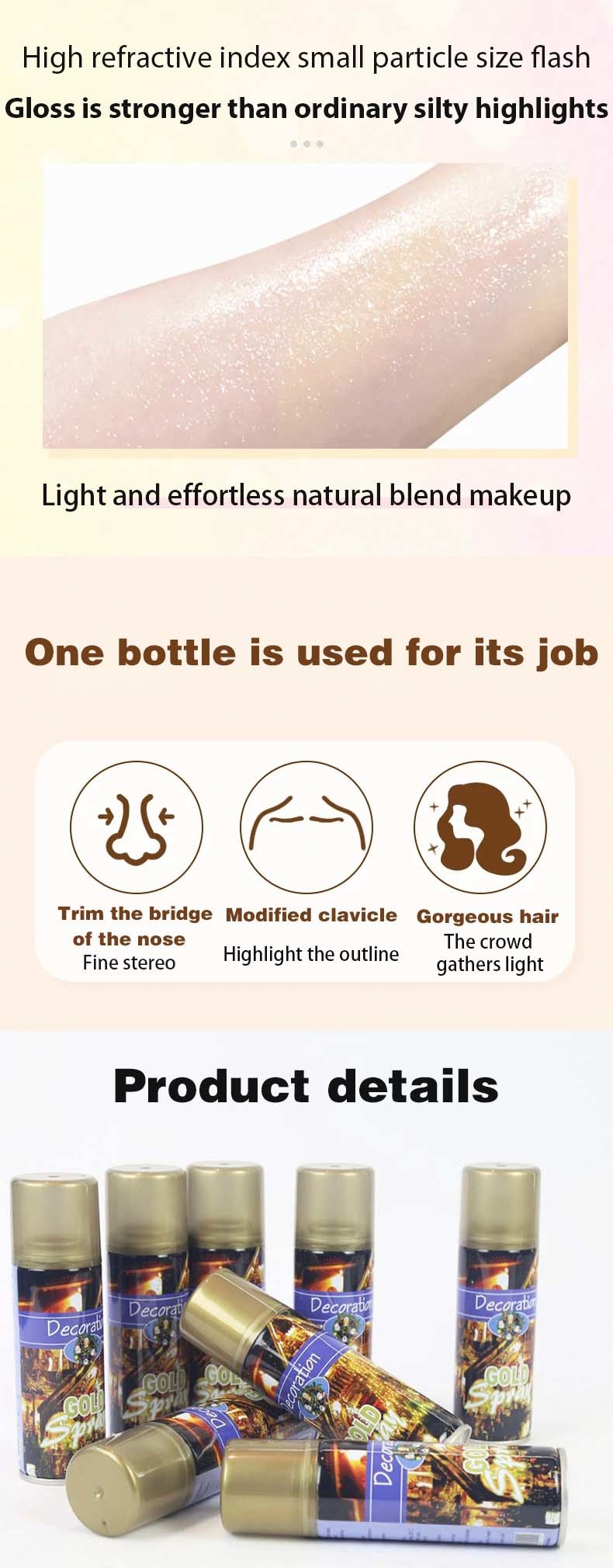 Color Snow Spray For Indian Holi Day Celebrate Party Snow Gold and Silver