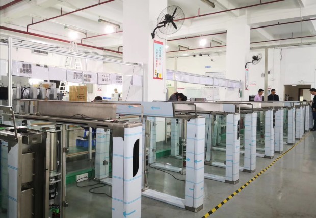 Double Door Full Height Turnstile Gate With Dc Brushless Motor Driving