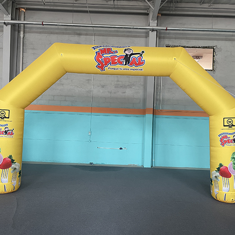 Colorful advertising arch inflatable full printing color gantry crane inflatable gate