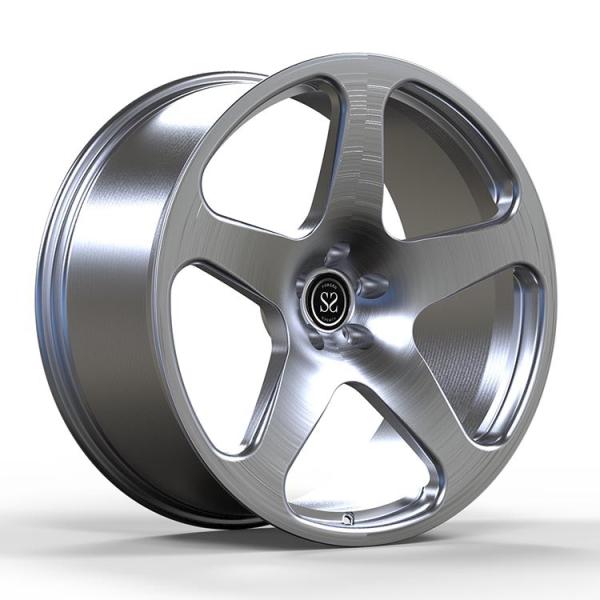 Grey Brushed 1Piece Forged Aluminum Alloy Wheels Staggered 20" And 21" For Benz