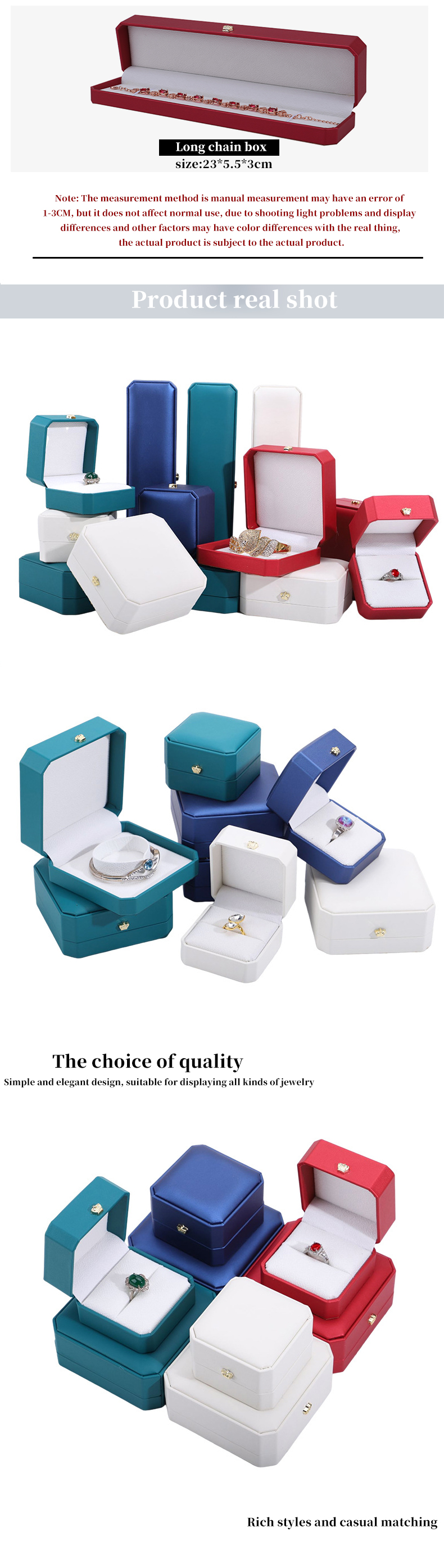 Leather Crown Jewelry Box for Hanhong Custom Gold Bracelets Earrings and Pendants