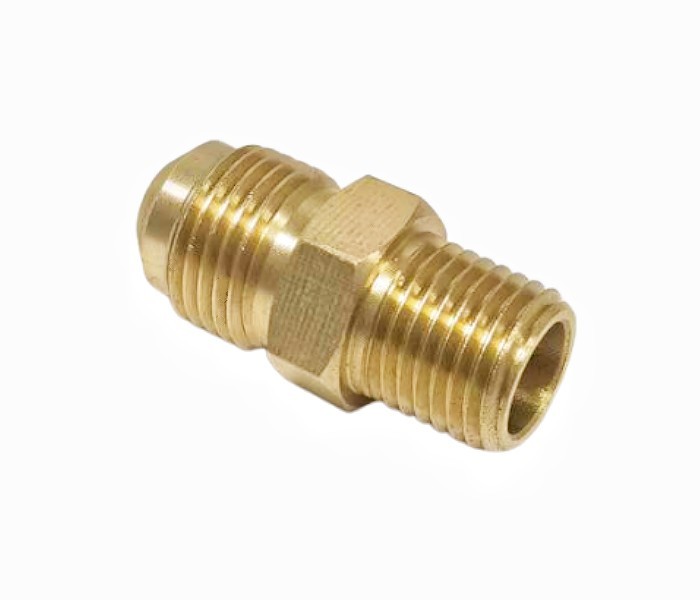 1/2Inch Flare X 1/2Inch NPT Brass Pipe Fitting Brass Hex Reducer CNC Technics
