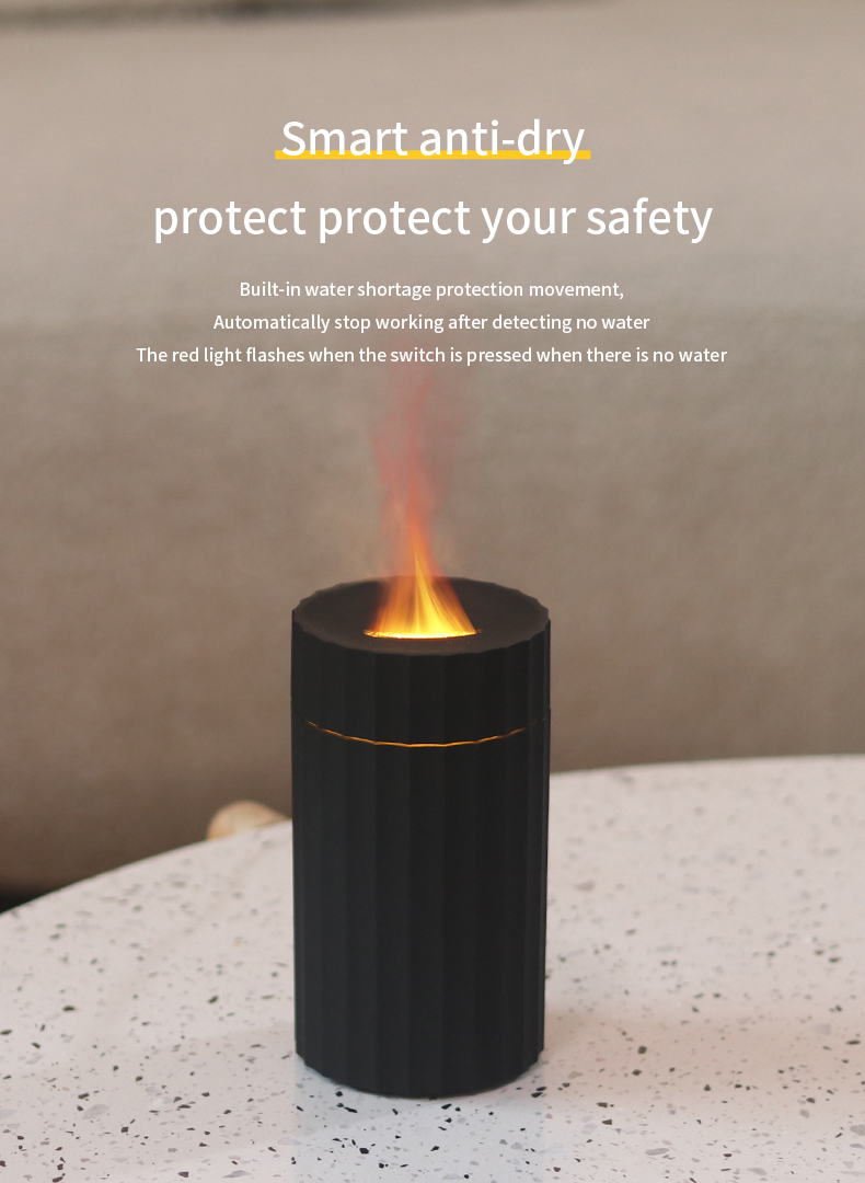 Enhance Your Car and Home Atmosphere with Portable the 7 Colors 100ml Simulation Flame Car Diffuser Humidifier for Dropshipping