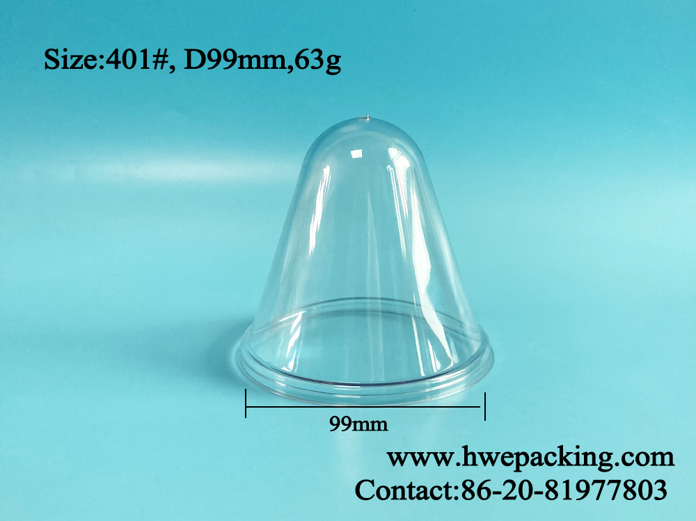 Premium 401# 99mm EOE Bpa Free Plastic PET Preforms Food Grade For Cans