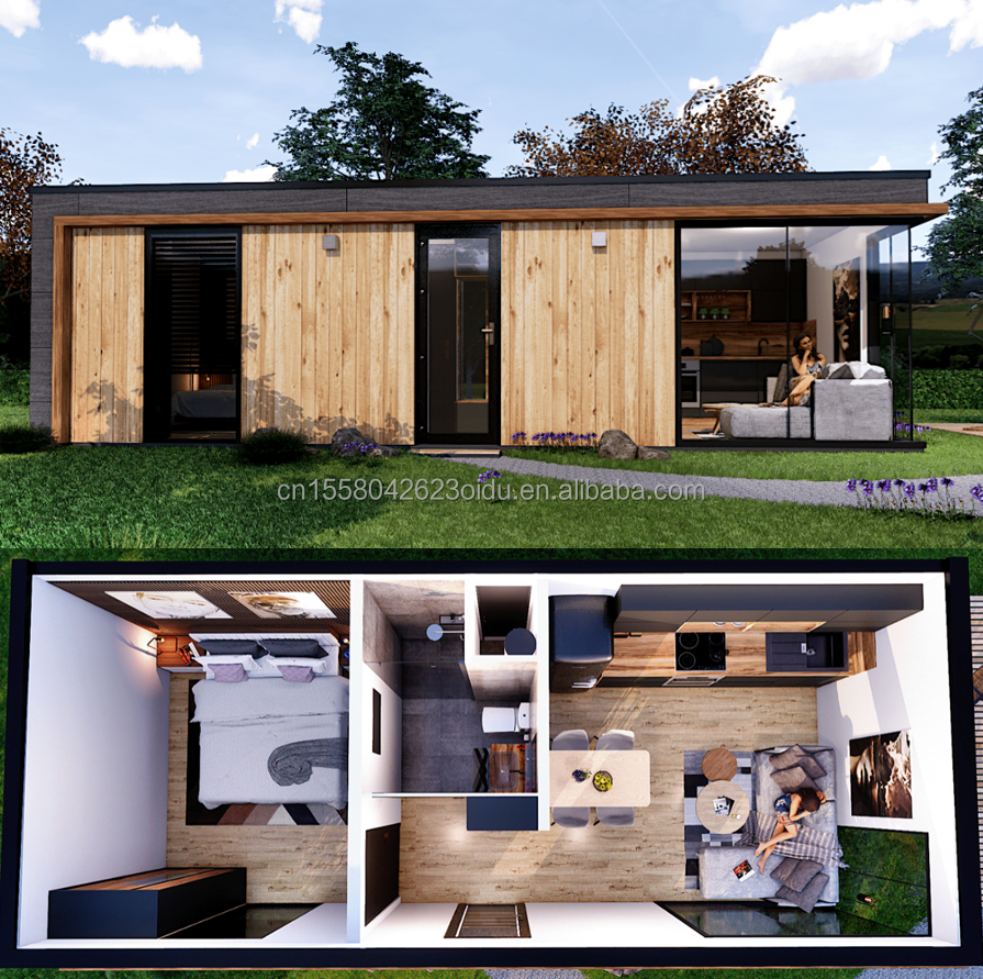 Wooden Houses for Hotel 2 Bedrooms Steel Structure Activity Rooms Directly from Manufacturers