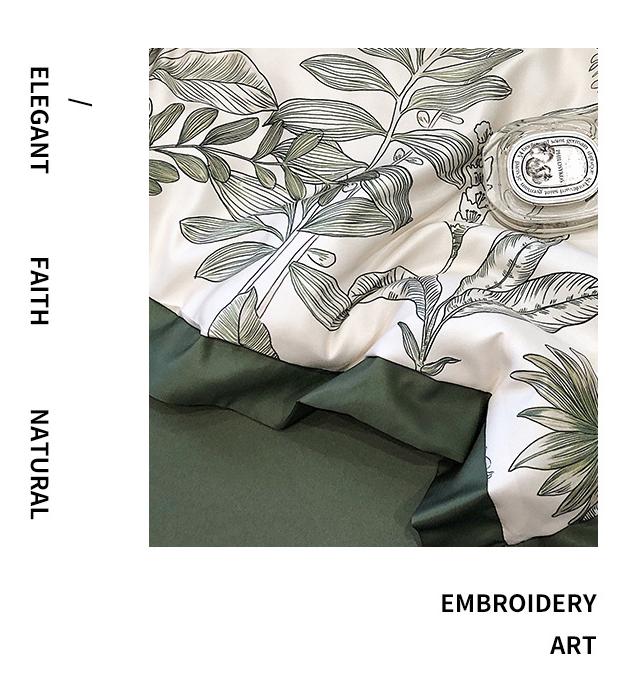 European Skin-Friendly Printing Summer Quilt Set of Four in Smooth Ice Silk Gift Quilt