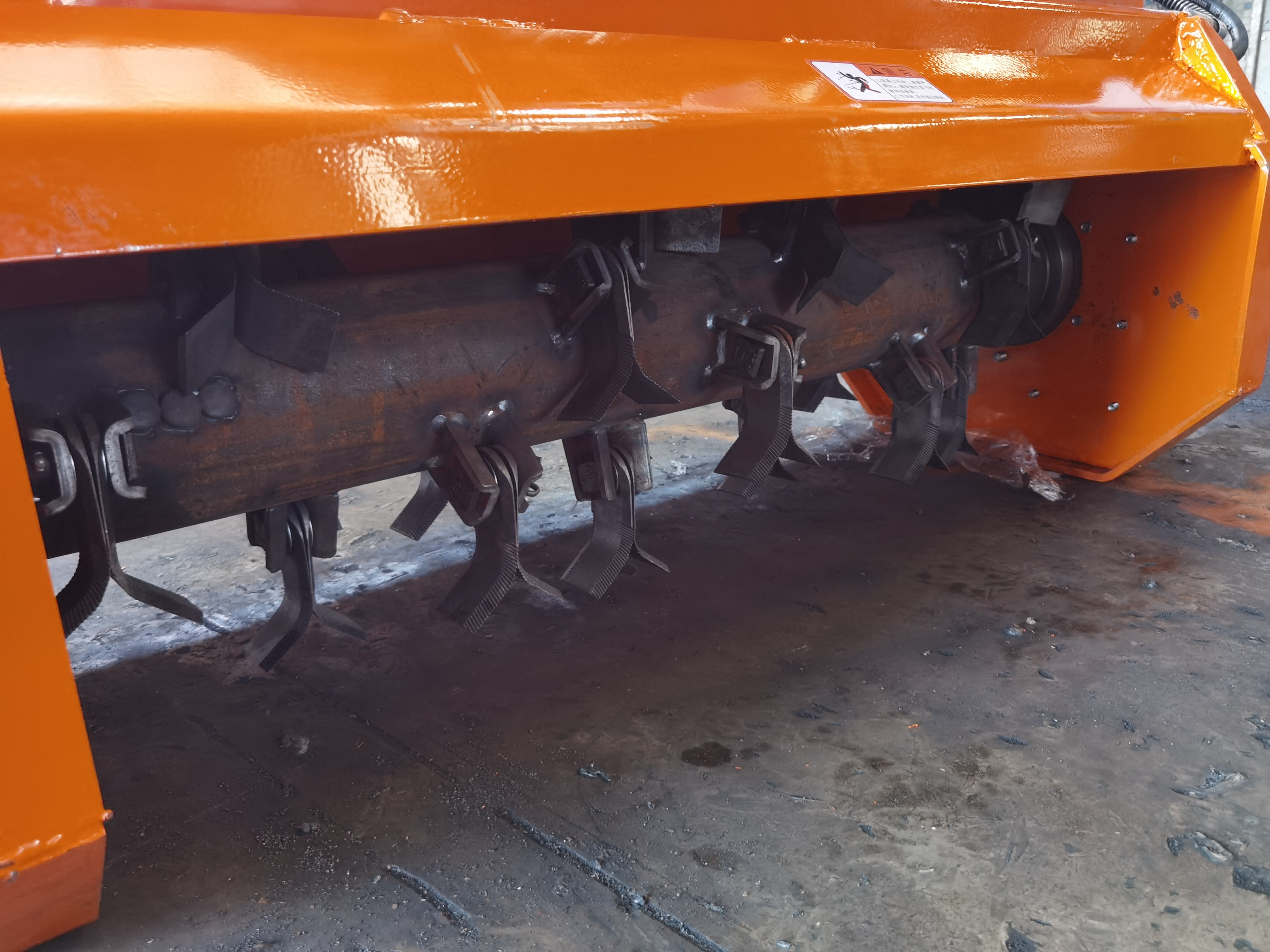 Heavy Duty Orange / Black Excavator Flail Mower With Blades Q355B ISO9001/CE Certified