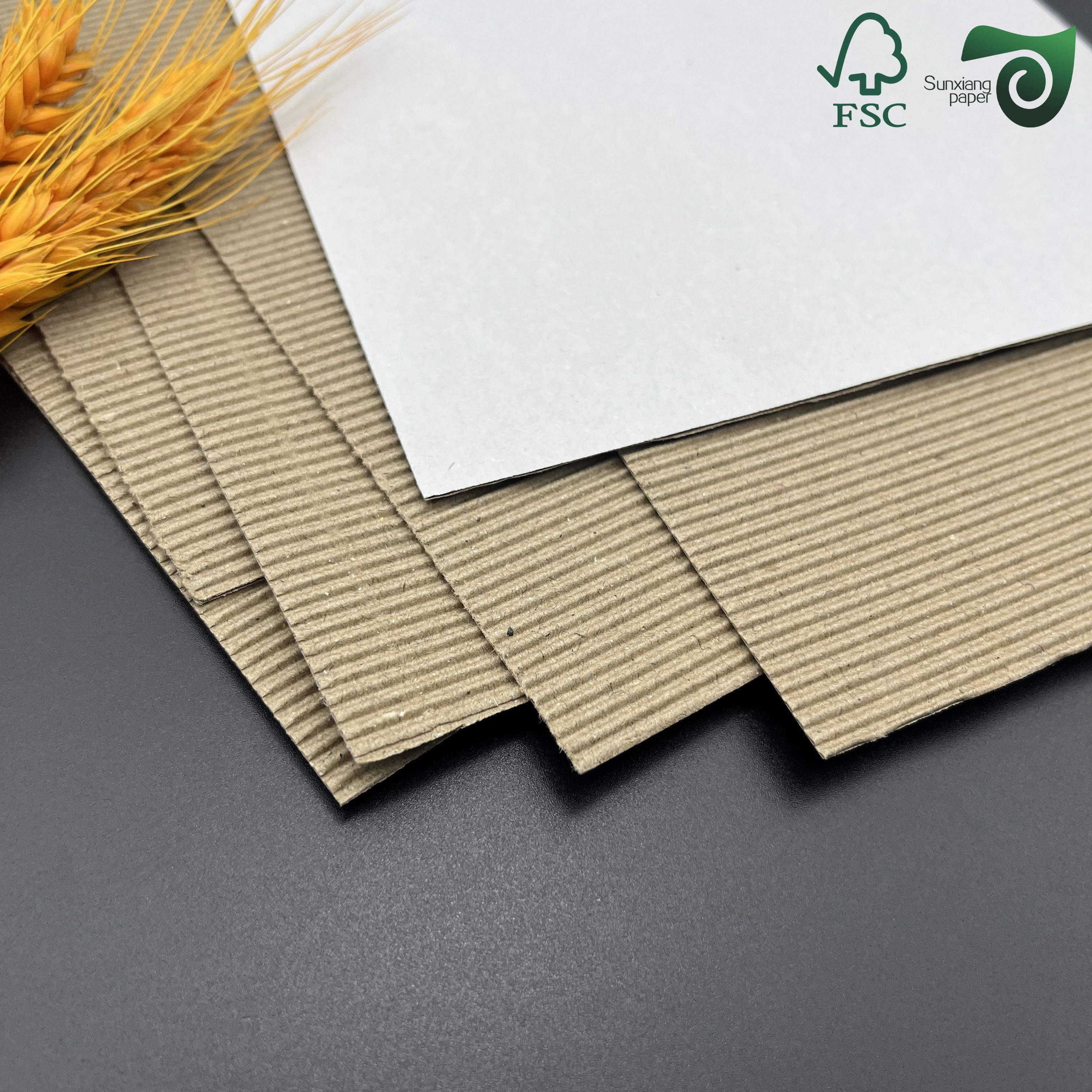 2 Layer White Corrugated Board With E And F Flutes Available In Thicknesses Of 1mm 1.2mm 1.5mm 1.6mm
