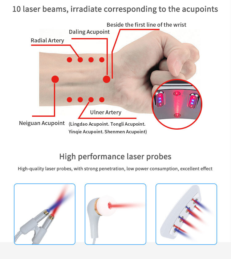 FDA Portable Laser Watch For High Blood Pressure ，Medical Physical Therapy Equipment