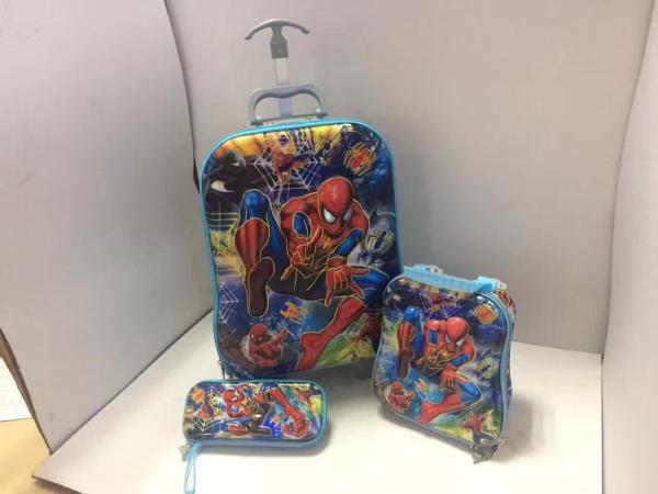 Hot sale 6D Kids Trolley 3 pcs / trolley school bags / children travel bags