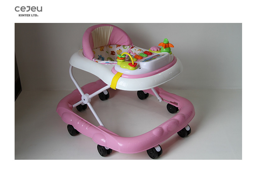 Plastic 20kg Round Walker Seat Fabric 8 Wheels 59*63*58cm