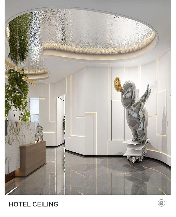 Interior Decorative PVC PET Water Ripple Panel 3D Wall Panel
