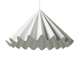  Off White Color Pet Felt (100% Polyester) Wavy Design Dining Room Dancing Pendant 37.4 In Dia X 21.6 In H Manufactures