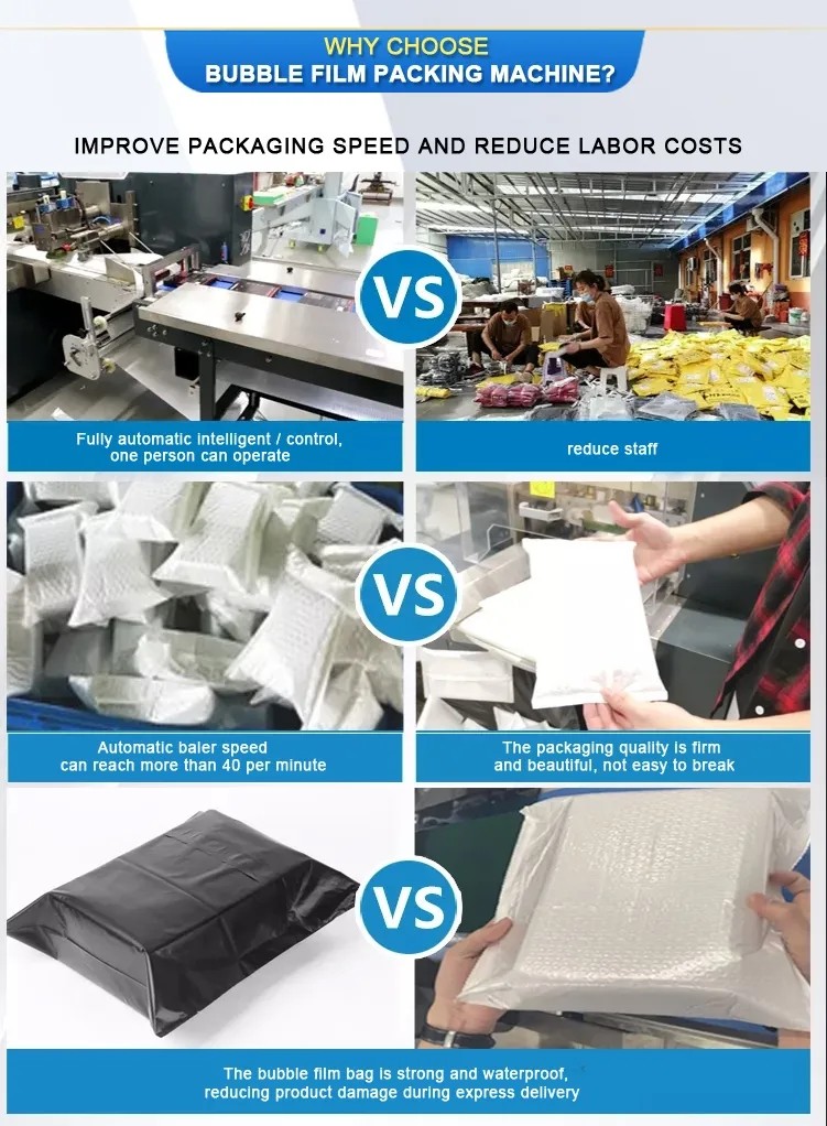 220v Multi Function Film Packaging Machine 2.6kw Air Bubble Film