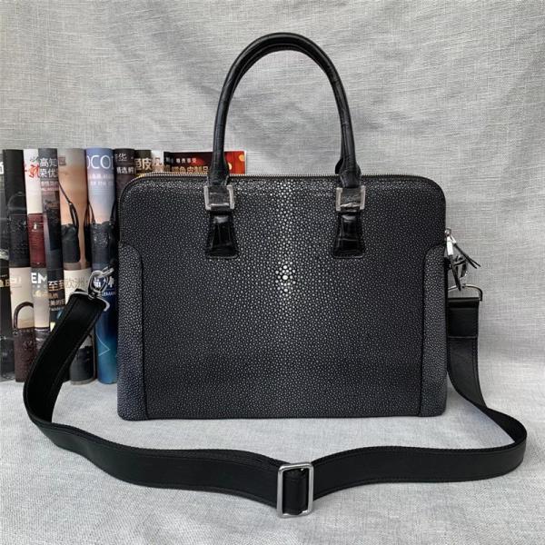 Authentic Exotic Stingray Skin Businessmen Laptop Briefcase Genuine Real