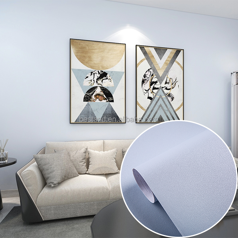 60cm 120cm Width Plain Grey Wallpaper Solid Color Vinyl Peel And Stick Wallpaper