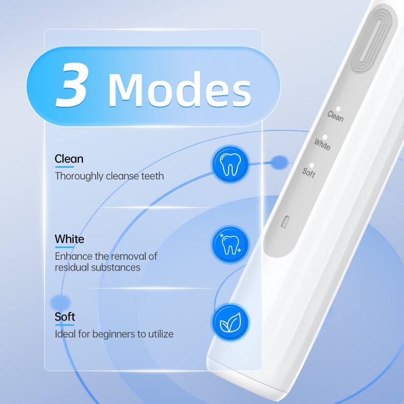 3 Modes 360 Degree Rotating Toothbrush Oral Care Type C Charging Electric Spin Toothbrush
