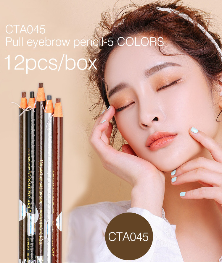Waterproof Paper Roll Pull Eyebrow Eyeliner Pencil Permanent Makeup 5 Colors