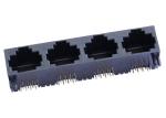 RJHSE-5080-04 Multi - port RJ45 1 x 4 Dual Port Unshielded Without LEDs