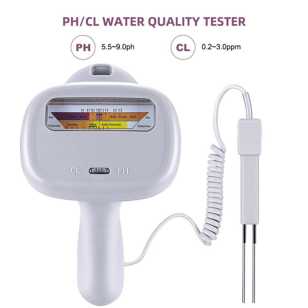 CL Tester 2 in 1 Digital PH & Chlorine Water Quality Meter for Pools, Spas & Aquariums – Accurate & Portable