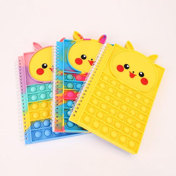 Popular A5 Cute Animal Pattern Silicone Colorful Sensory Push Bubble Fidget Pop
