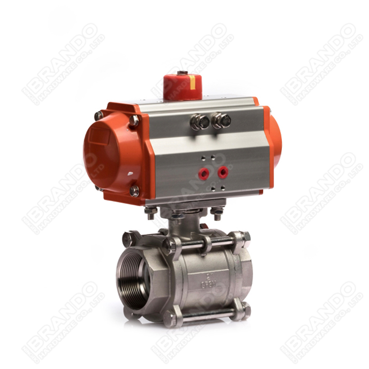 4'' Pneumatic Actuated Flange Ball Valve Stainless Steel 304