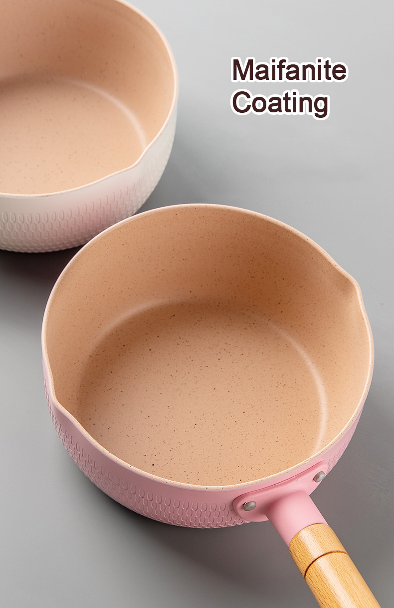 Cooking Kitchen Sauce Pans Maifan Stone Milk Pot Aluminum Non Stick With Handle