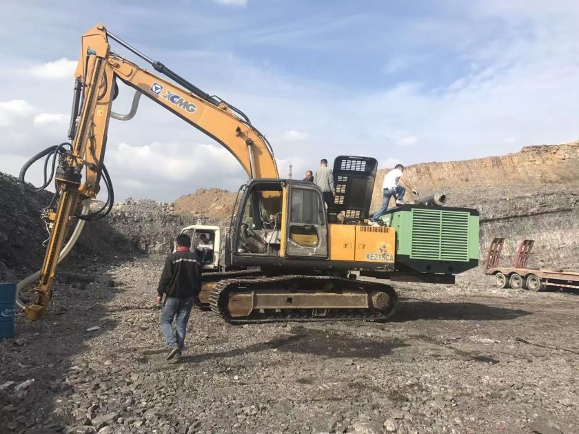 Excavator DTH Drilling Attachment High performance Drilling Attachments for Excavators. Anchor Drilling, Blasthole Drill