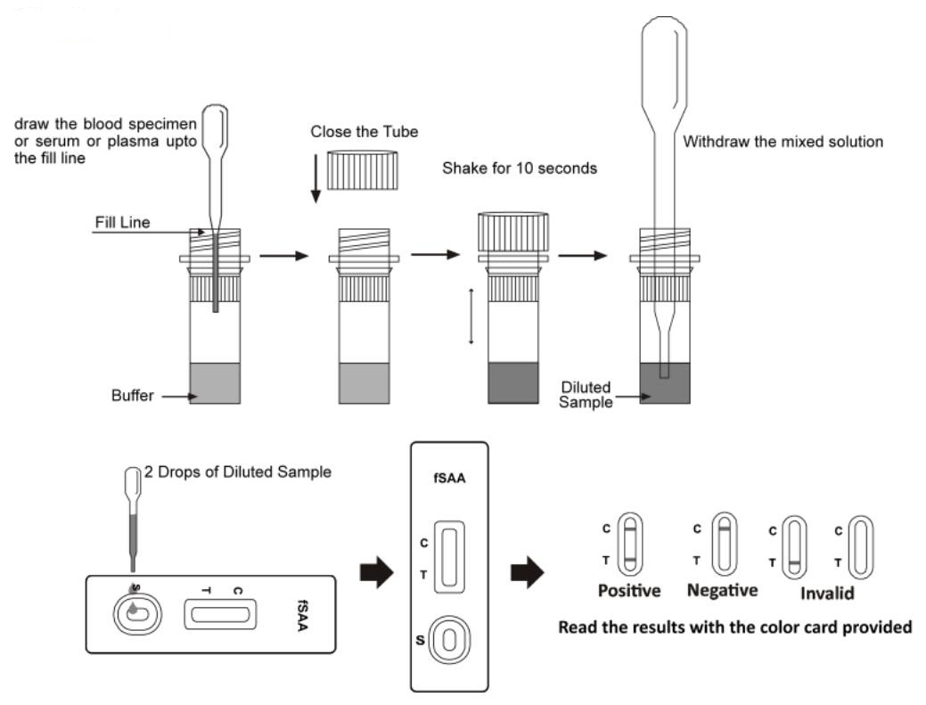 FSAA Ag Feline Serum Amyloid A Test Kit Blood Serum Plasma