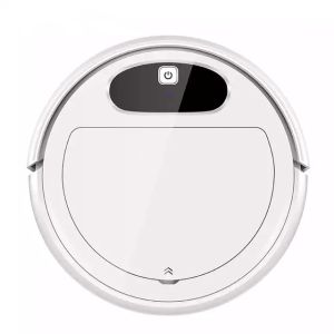 White Automatic Remote Control Robot Vacuum Cleaner With 2600mAh Battery