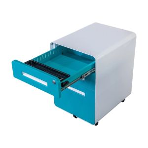 Non Rusting 0.5-1.0mm Metal Mobile Pedestals Round Edge Under Desk Drawer