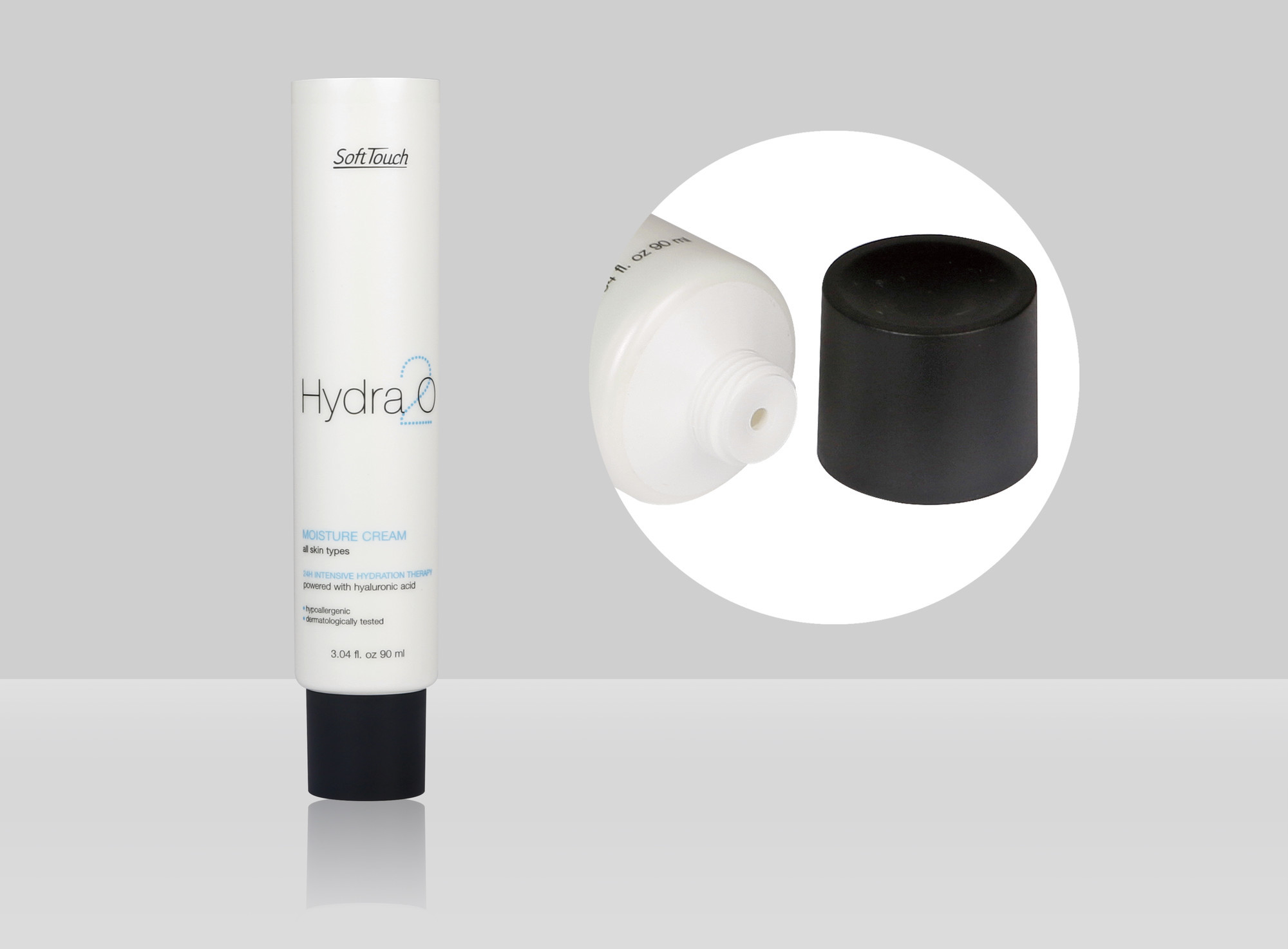 30-60ml Custom Cosmetic Plastic Tube Empty Plastic Squeeze Liquid Foundation Cream Oval