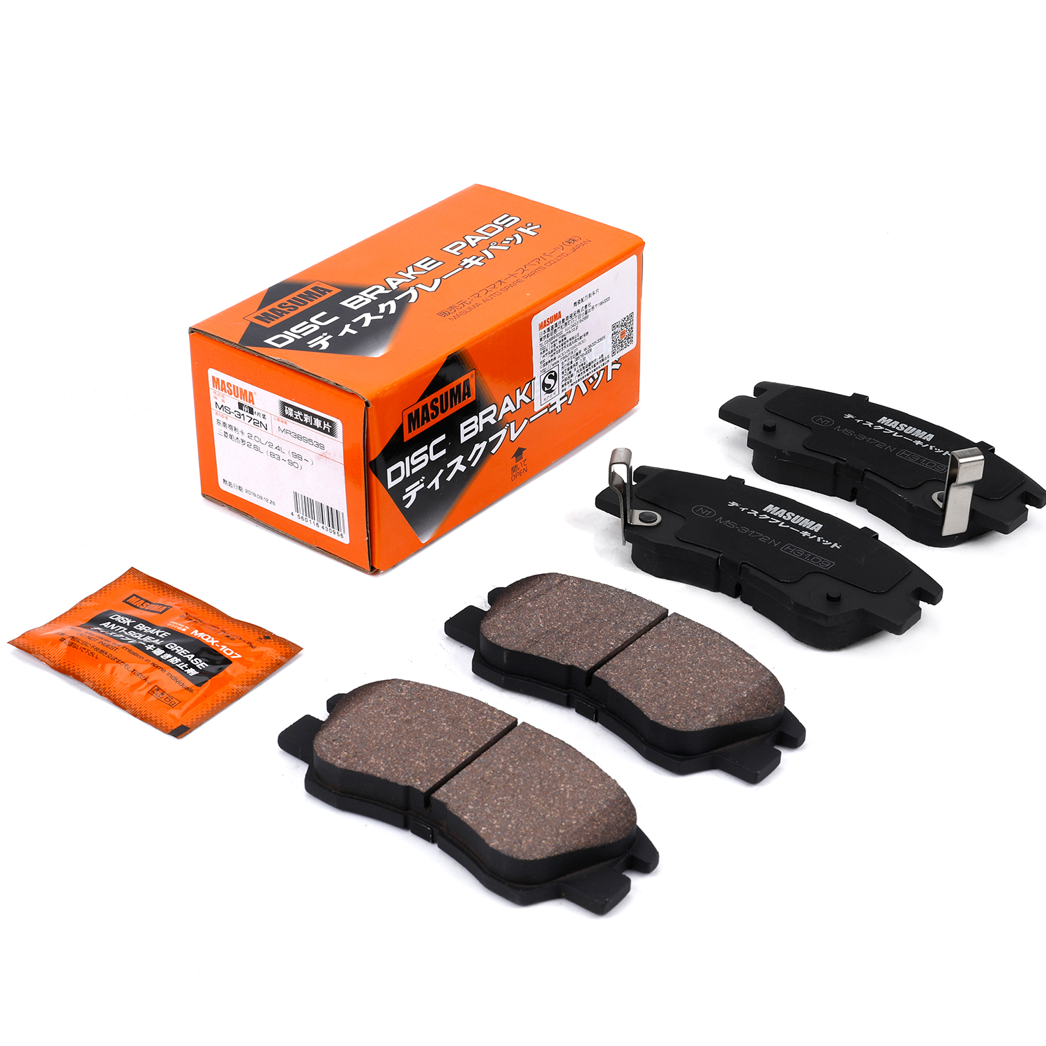 MS-3172N MASUMA Auto Quick Stop Disc Set Brake Pads MR389539 58101M2A01 for Mitsubishi J10 Yes