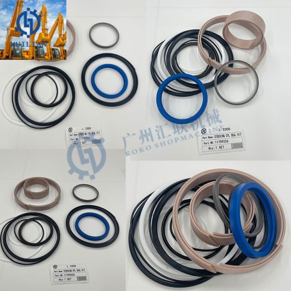 Quality Volvo 11709226 Steering Cylinder Seal Kit EC300D EC350D EC360 EC360B Boom Cylinder Seal Kit Arm Oil Seal Bucket Excavator Repair Seals for sale