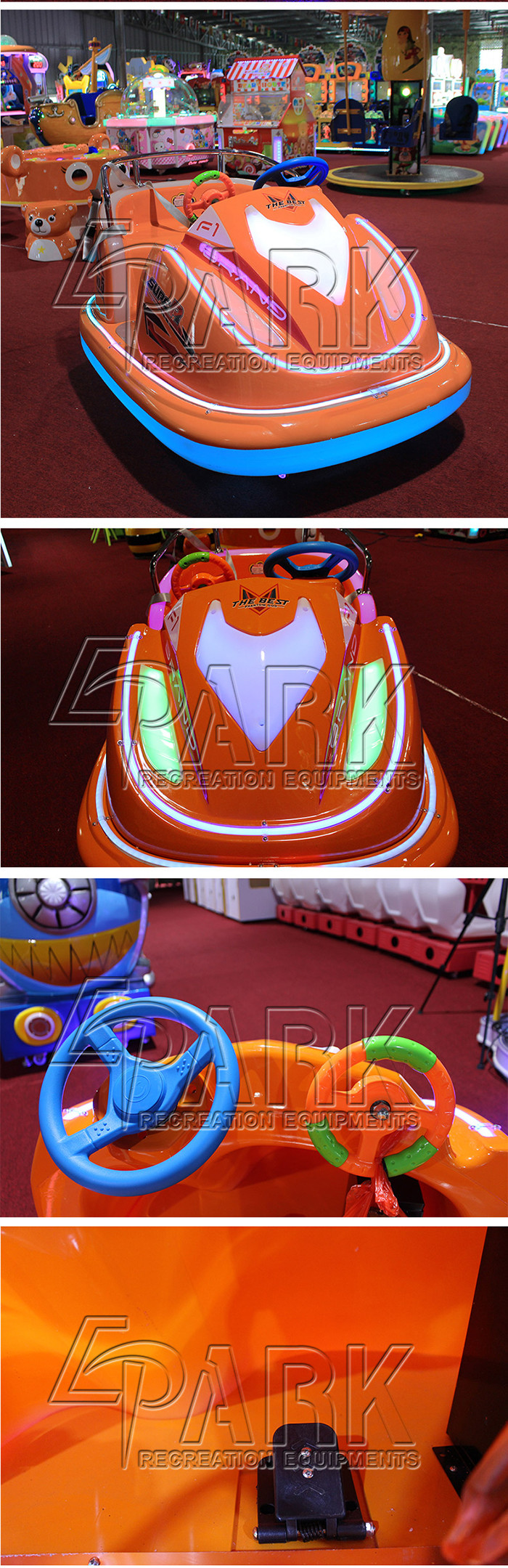 Hardware Material Coin Operated Battery Car / Amusement Park Adult Dodgem