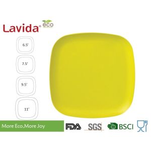  Square Shape Bamboo Recyclable Plates Shatter - Proof Multiple Sizes For Special Events Manufactures
