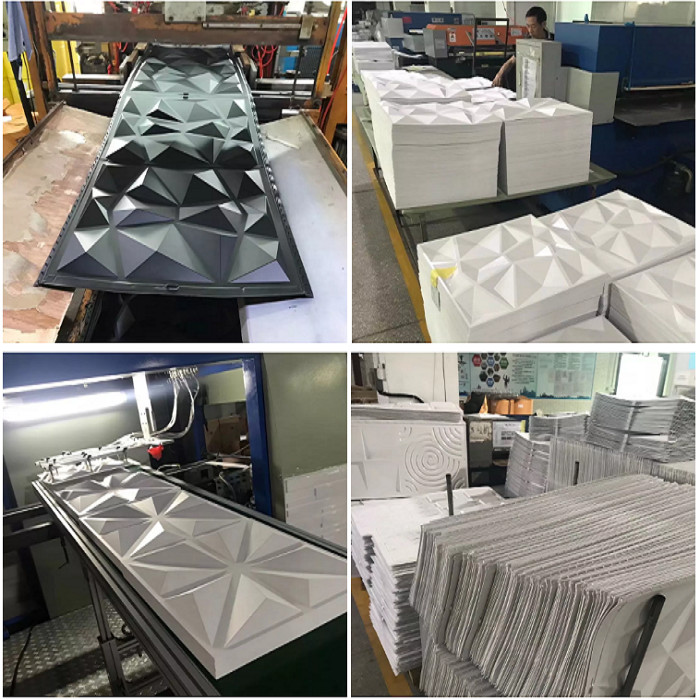 Thickness 1mm Decorative 3d Wall Panels PVC Flexilble Squre Shape