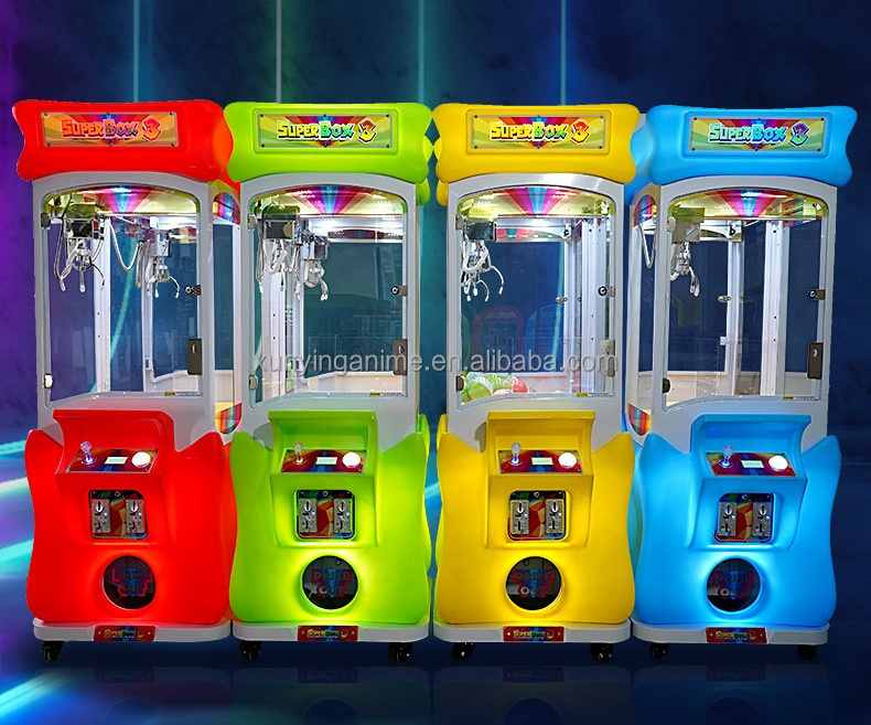 Black Coin Operated Crane Plush Toy Doll Super Claw Machine Stuffed Toy Game Machine for Amusement Game Center