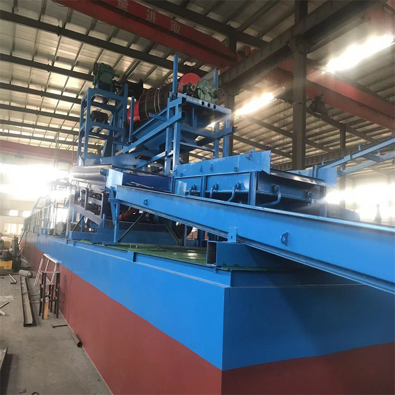 Customized Chain Bucket River Mining Boat /Sand Gold Ship/Diamond Dredger Machinery with Agitation Gold Chute Equipment /Jigging Machinery/ Centrifuge