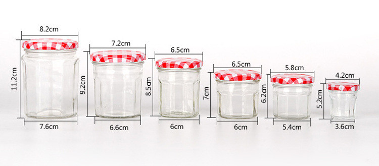 150ml 200ml 250ml 380ml Honey Jar And Spoon Wide Mouth With Thin Screw Metal Lid