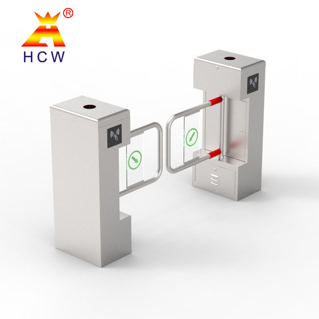 RFID/IC Entrance Waist Height Turnstile Fingerprint Swing Barrier Gate Entrance