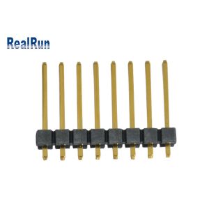 Brass LCP Single Row Header Connector UL94V-0 7A PA6T Gold Plated