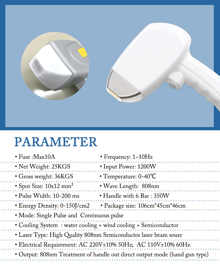 Customization Diode Laser Hair Removal Equipment With Pulse Range of 1-400ms