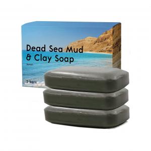 China Private Label Dead Sea Mud Clay Natural Bar Soap Face Body Cleanser Acne Eczema Removal on sale