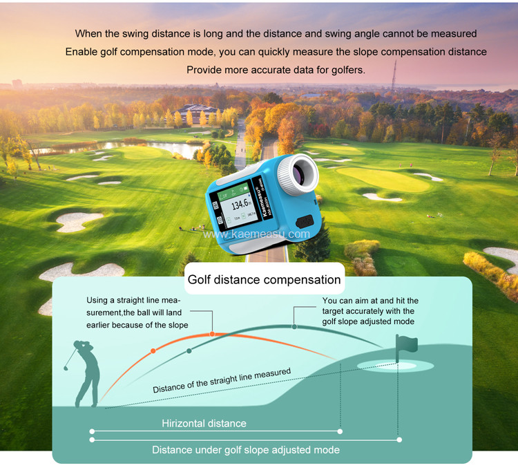 kaemeasu Multifunctional Laser Rangefinder Data Broadcast Golf Range Finder Telescope J800