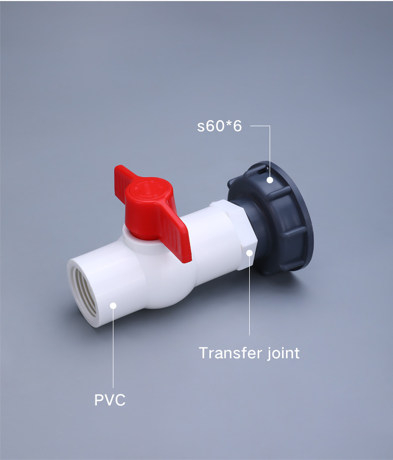 Reducing Hexagon Head Code PP IBC Tank Fitting Adapter S60x1 for Industrial Applications