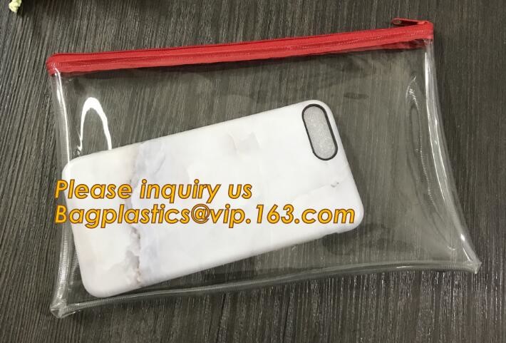 Plastic Bag OEM Custom PVC Loop Handle Image Printed Plastic Shopping Bag,Promotional Clear Waterproof Plastic Cosmetic